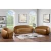 Sofa Tamu Velvet Cokelat Modern Mewah Formasi 321 Dudukan