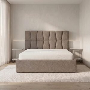 Tempat Tidur Kain Geometris Minimalis