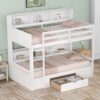 Tempat Tidur Tingkat Anak dengan Rak Buku dan Ruang Penyimpanan