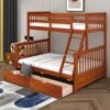 Tempat Tidur Tingkat dengan Tangga Laci untuk Kamar Anak