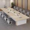 Meja Meeting Kantor Besar 12 Orang Rapat Minimalis Modern Kaki Simple