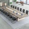 Meja Meeting Panjang Minimalis 14-16 Orang Rapat Besar HPL Plywood