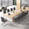 Meja Rapat Kantor Minimalis 10 Orang Meeting Dengan Kaki Lemari Arsip