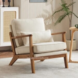 Kursi Sofa Santai Single Ruang Tamu Abela Kayu Jati
