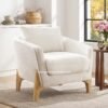 Kursi Sofa Single Minimalis 1 Dudukan Kaki Retro Antik
