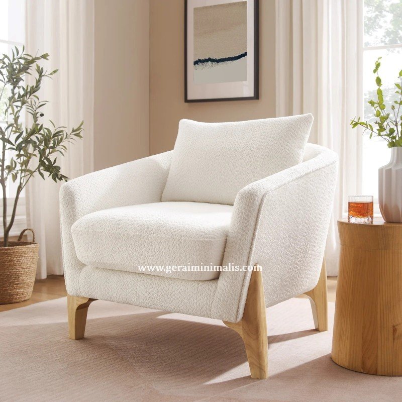 Kursi Sofa Single Minimalis 1 Dudukan Kaki Retro Antik (4)